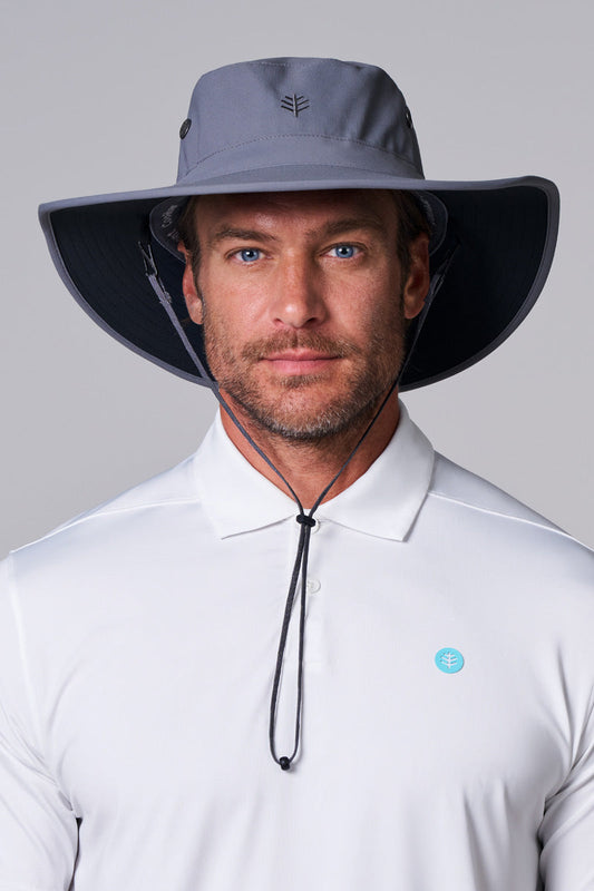 Unisex Leo Shapeable Wide Brim Hat | Carbon/Black