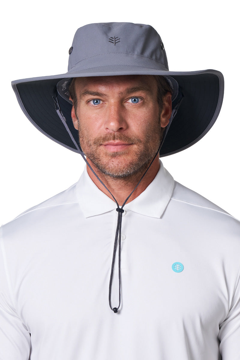 Unisex Leo Shapeable Wide Brim Hat | Carbon/Black