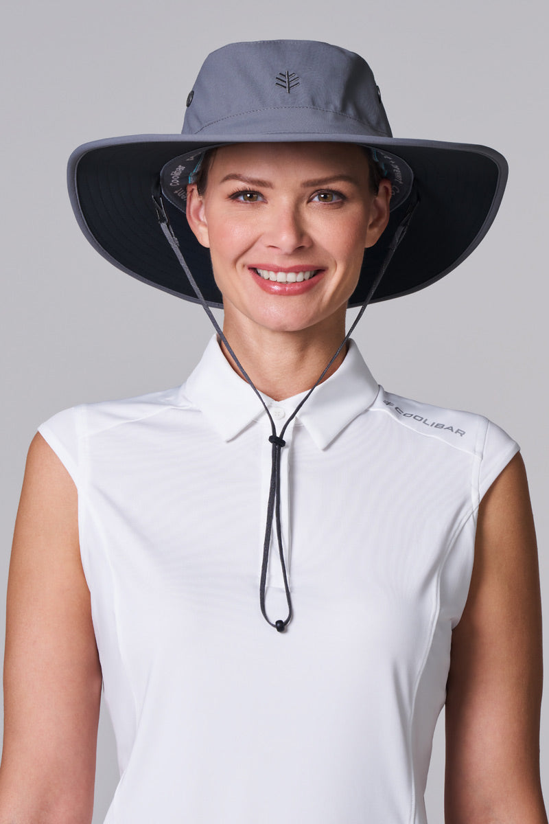 Unisex Leo Shapeable Wide Brim Hat | Carbon/Black