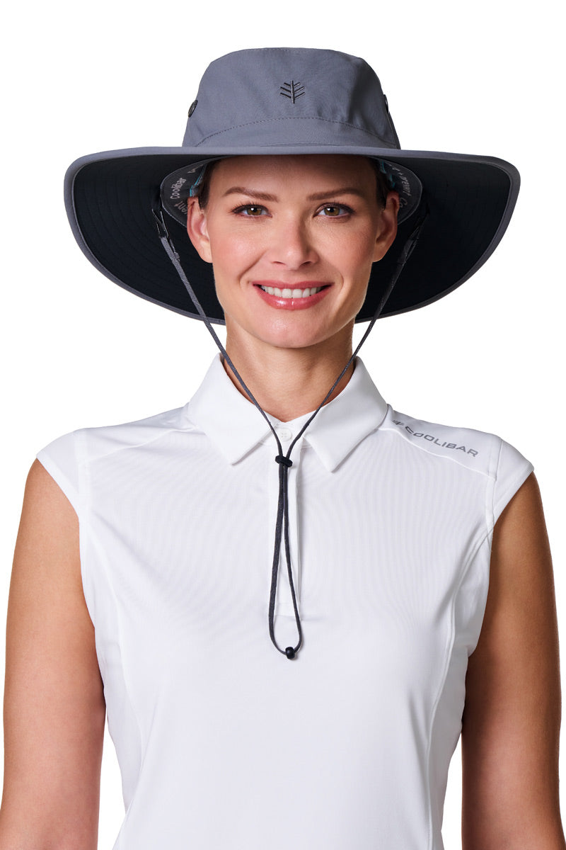 Unisex Leo Shapeable Wide Brim Hat | Carbon/Black