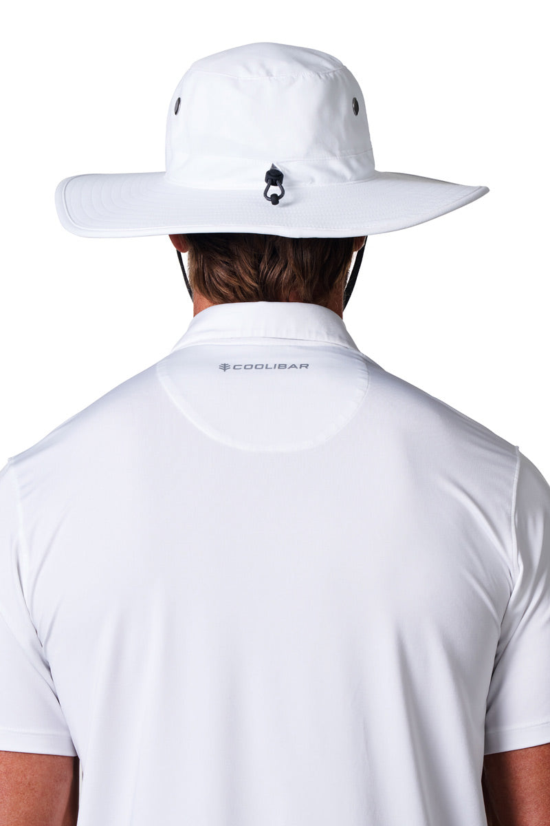 Unisex Leo Shapeable Wide Brim Hat | White/Carbon