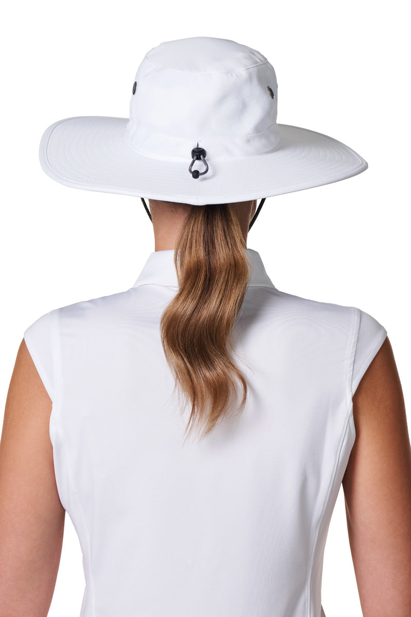 Unisex Leo Shapeable Wide Brim Hat | White/Carbon