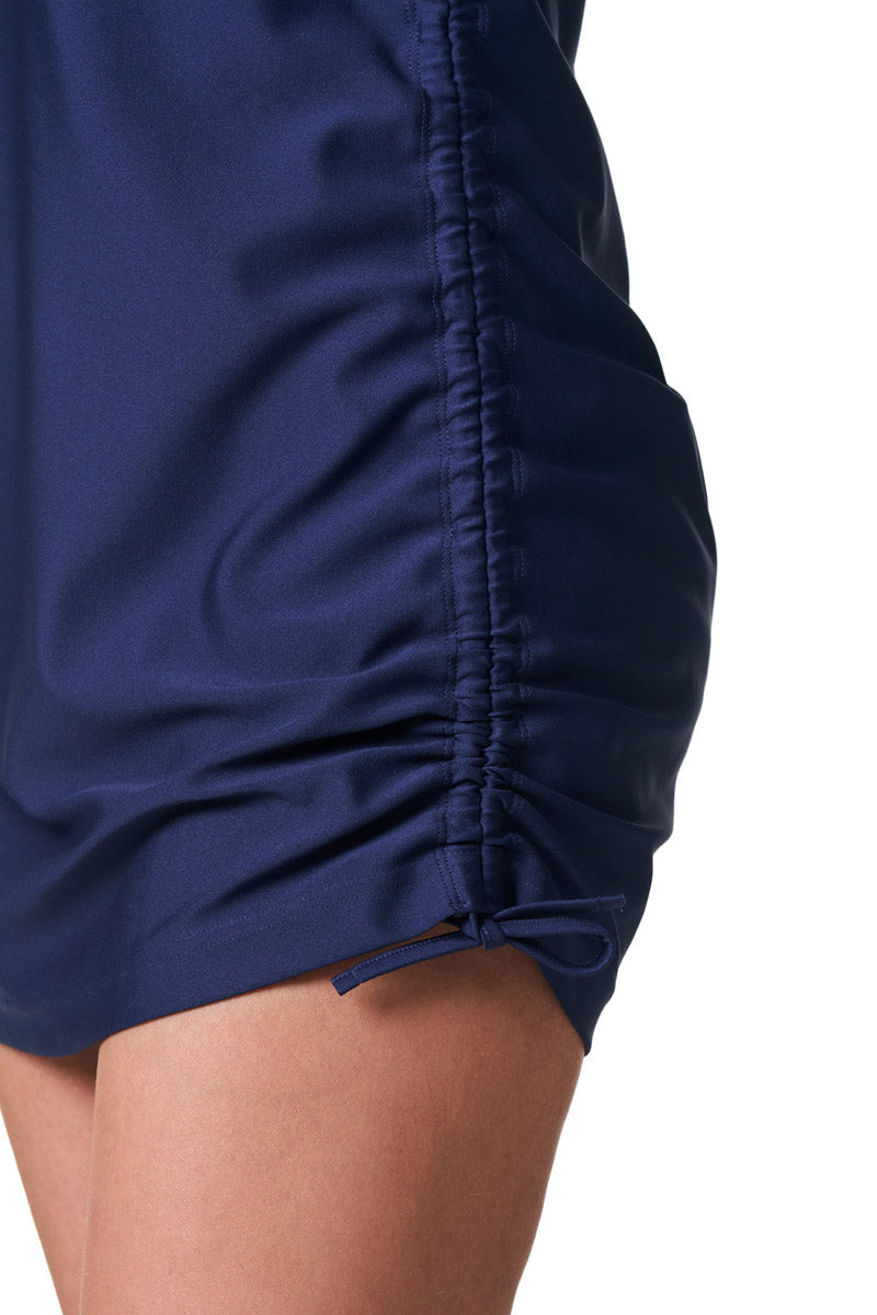 Women's Lawai Ruche Swim Shirt | Navy