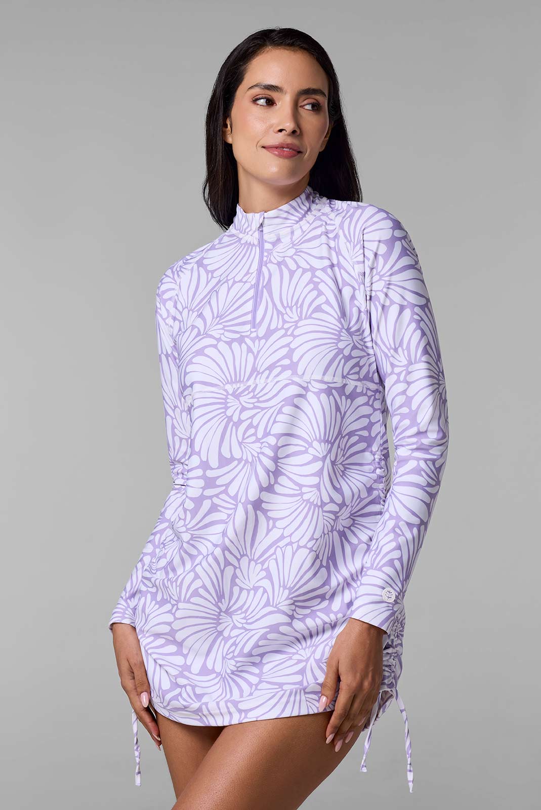 Women's Lawai Ruche Swim Shirt | Lavendula Sea Fan