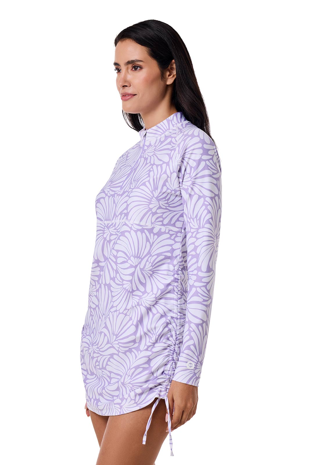 Women's Lawai Ruche Swim Shirt | Lavendula Sea Fan