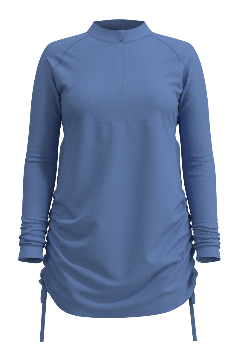 Women's Lawai Ruche Swim Shirt | Bluebell