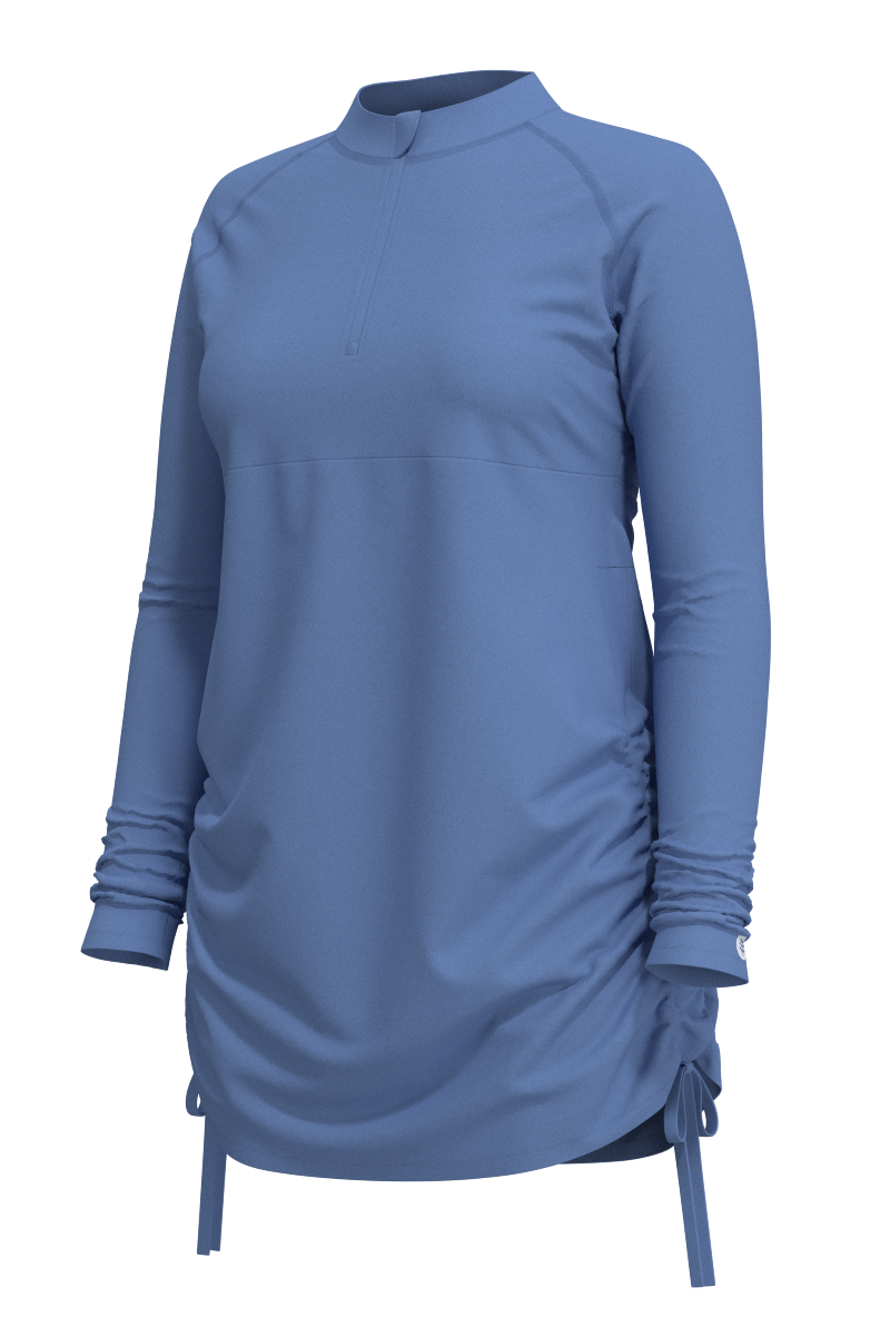 Women's Lawai Ruche Swim Shirt | Bluebell
