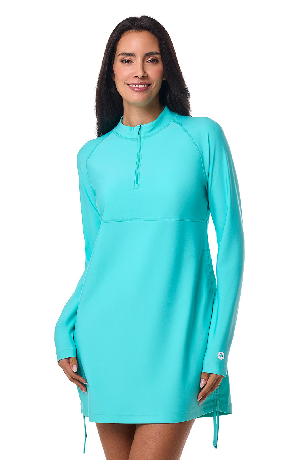 Women's Lawai Ruche Swim Shirt | Blue Curacao