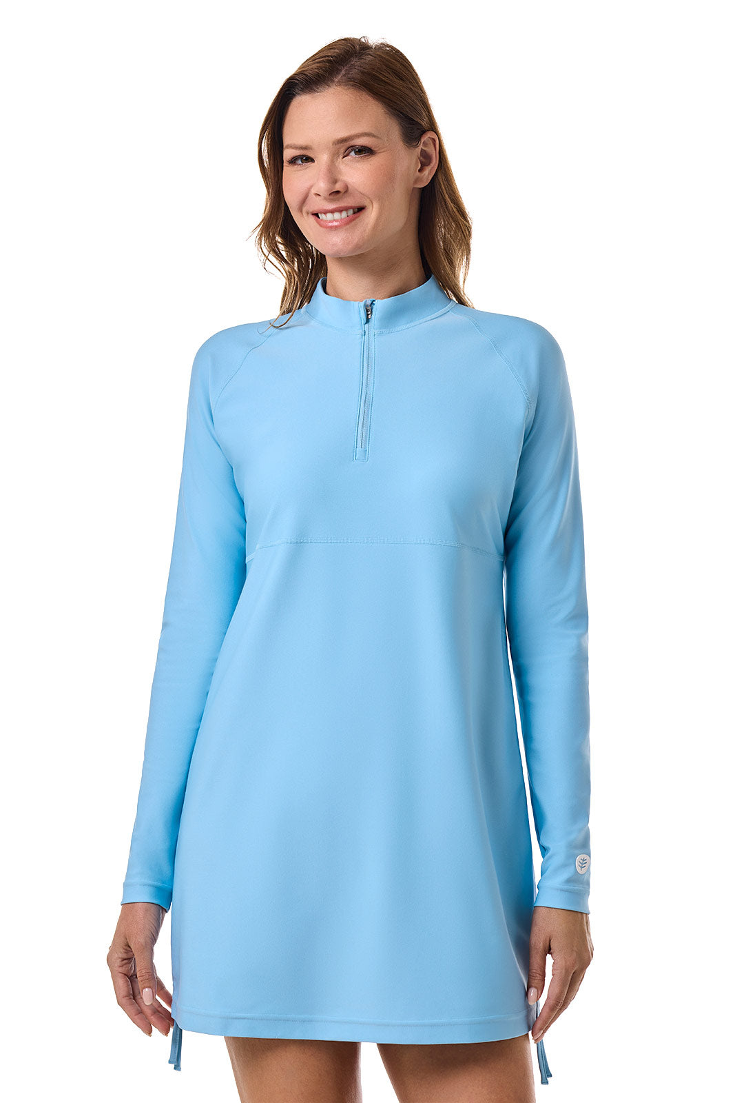 Women's Lawai Ruche Swim Shirt | Arctic Blue