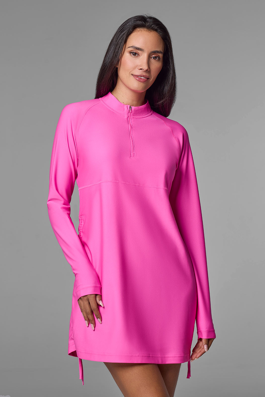Women's Lawai Ruche Swim Shirt | Tulip Pink