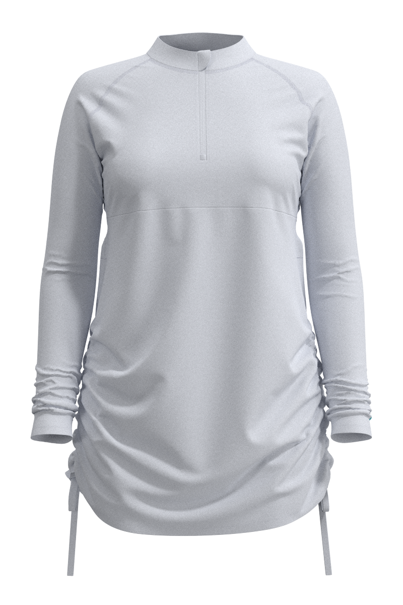 Women's Lawai Ruche Swim Shirt | White