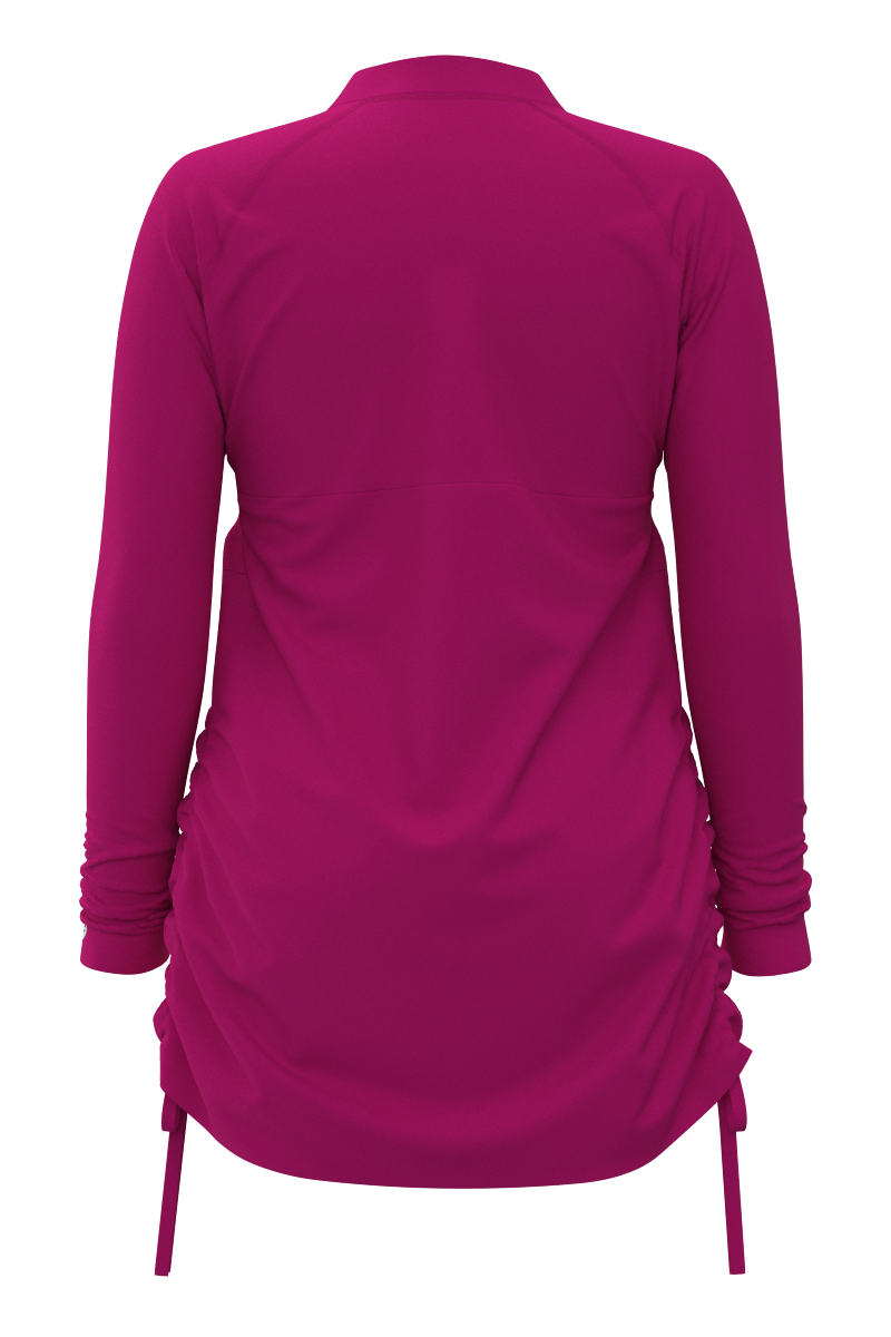 Women's Lawai Ruche Swim Shirt | Fuchsia