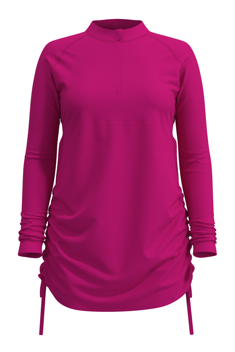 Women's Lawai Ruche Swim Shirt | Fuchsia