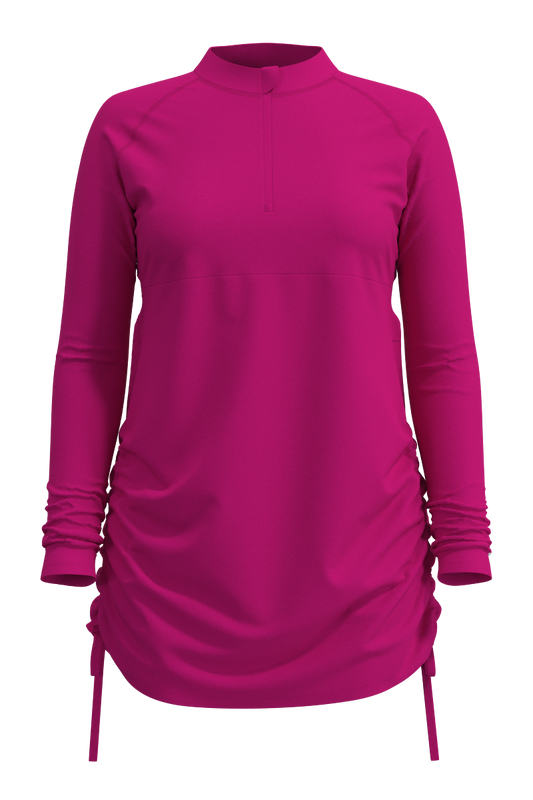 Women's Lawai Ruche Swim Shirt | Fuchsia