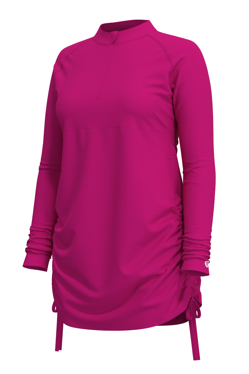 Women's Lawai Ruche Swim Shirt | Fuchsia