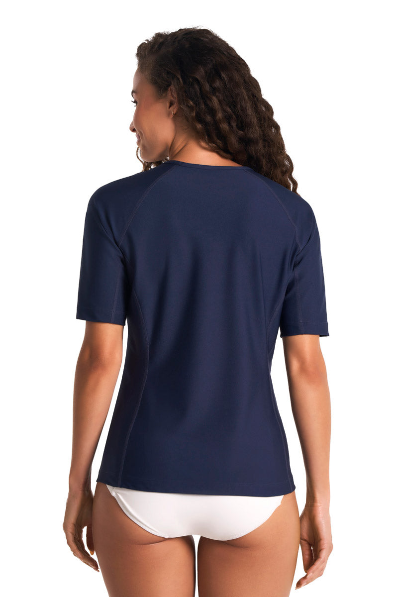 Women's Hightide Short Sleeve Swim Shirt | Navy