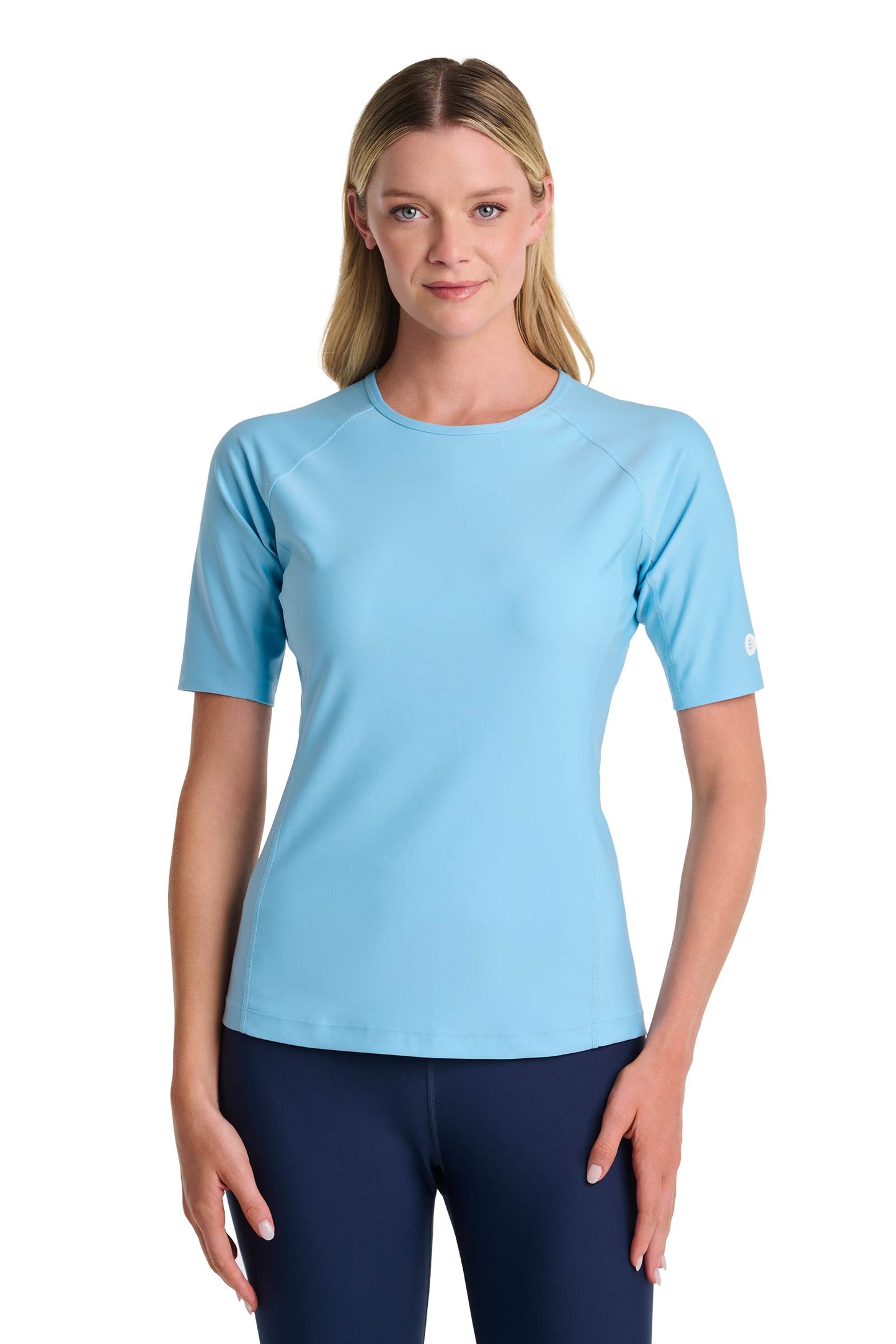 Women's Hightide Short Sleeve Swim Shirt | Arctic Blue