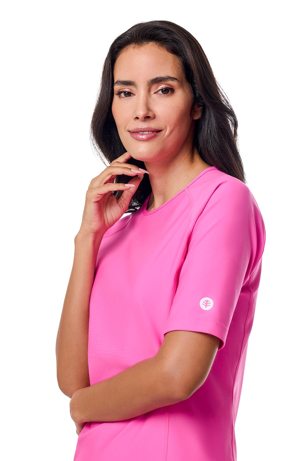 Women's Hightide Short Sleeve Swim Shirt | Tulip Pink