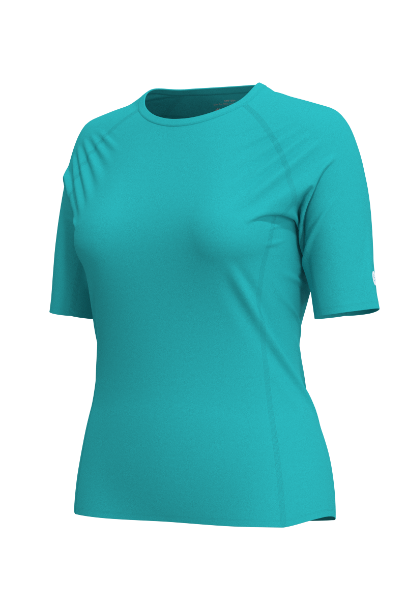 Women's Hightide Short Sleeve Swim Shirt | Coolibar Blue
