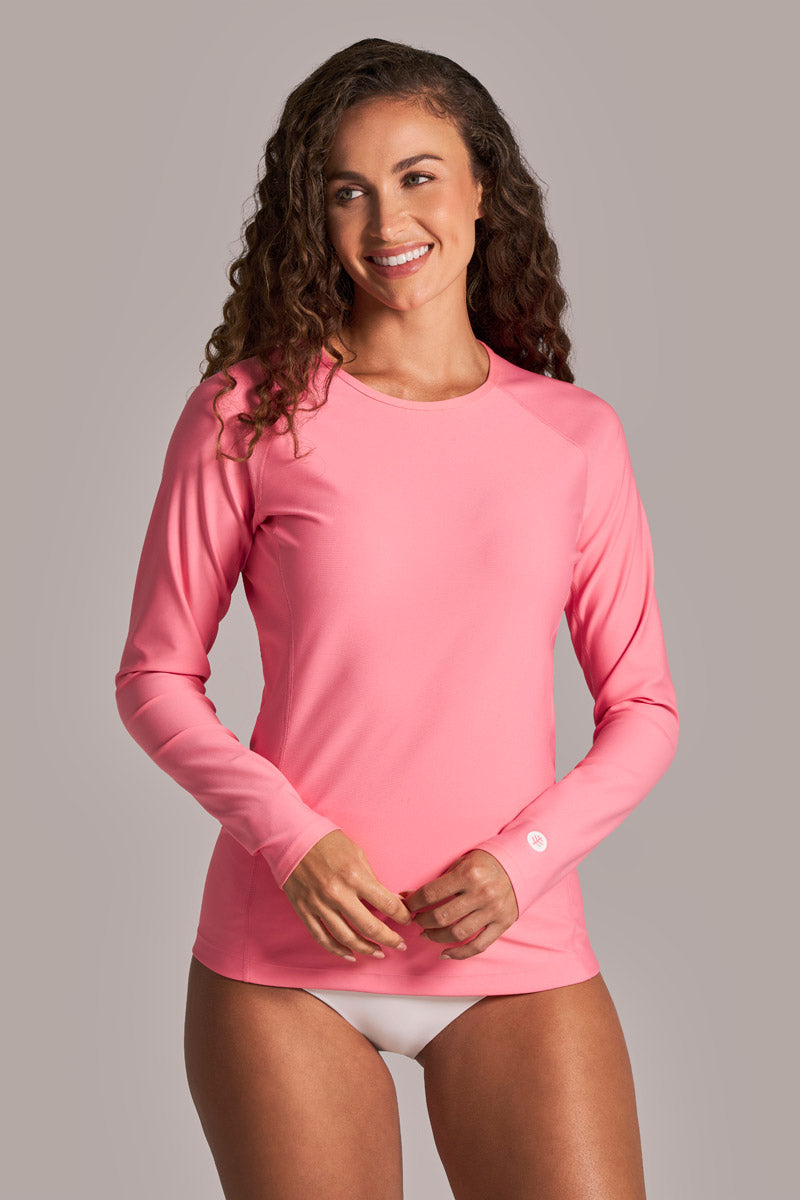 Women's Hightide Long Sleeve Swim Shirt | Flamingo Pink