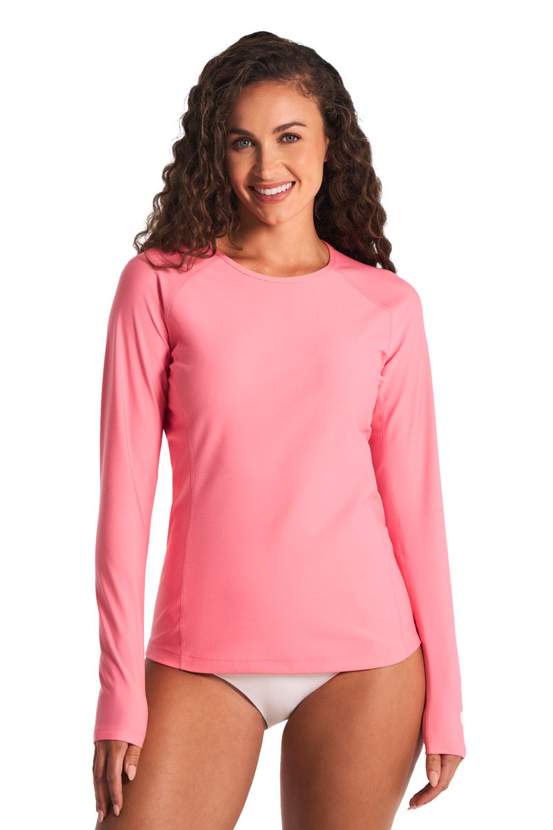 Women's Hightide Long Sleeve Swim Shirt | Flamingo Pink