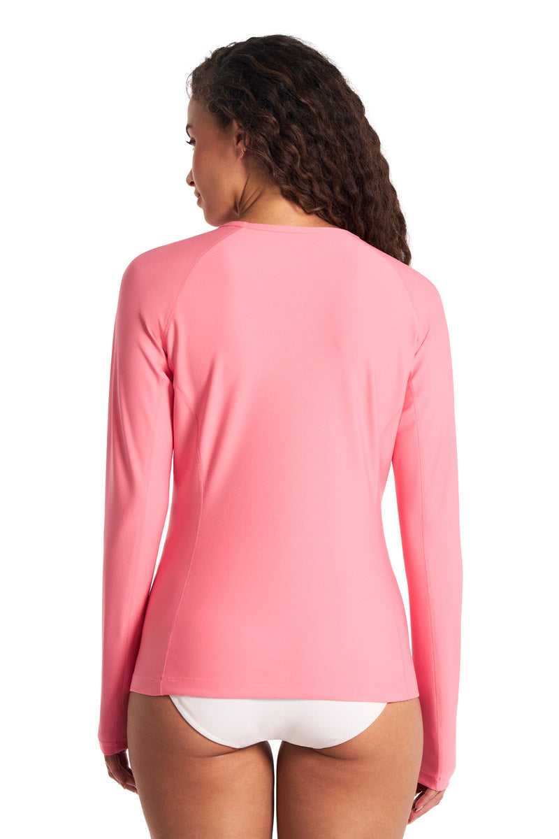 Women's Hightide Long Sleeve Swim Shirt | Flamingo Pink