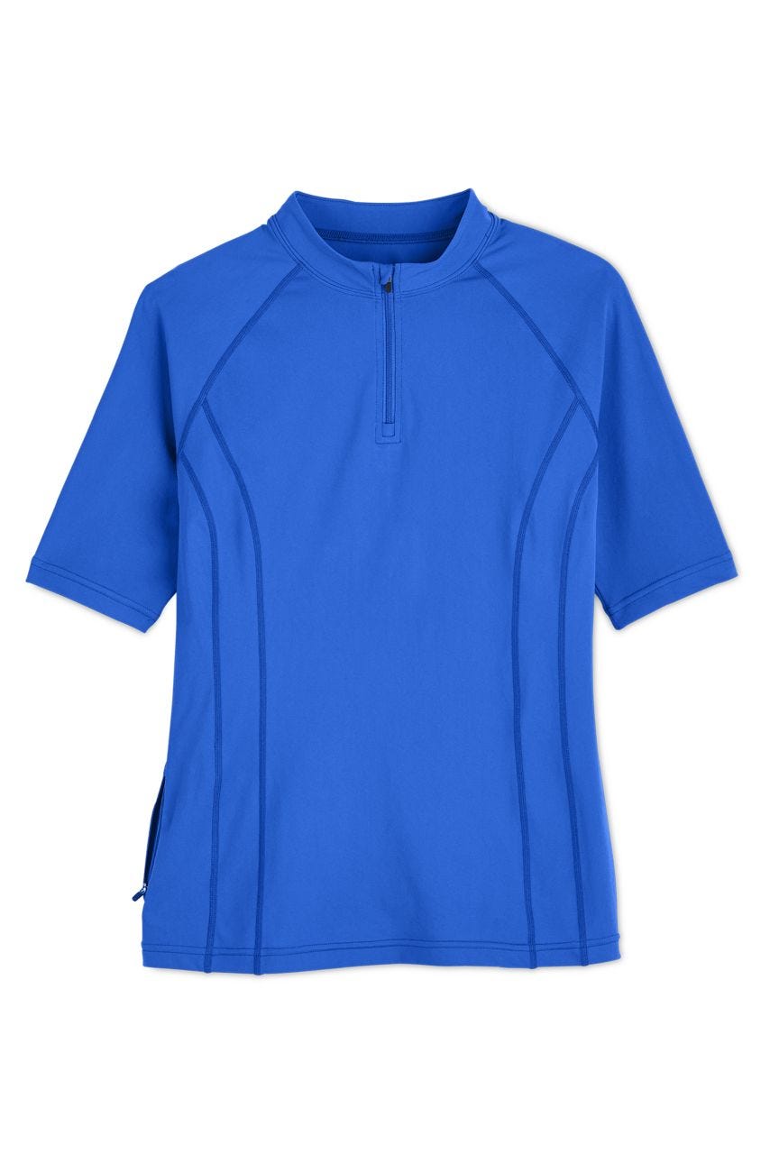 Women's Freestyle Short Sleeve Rash Guard | Baja Blue