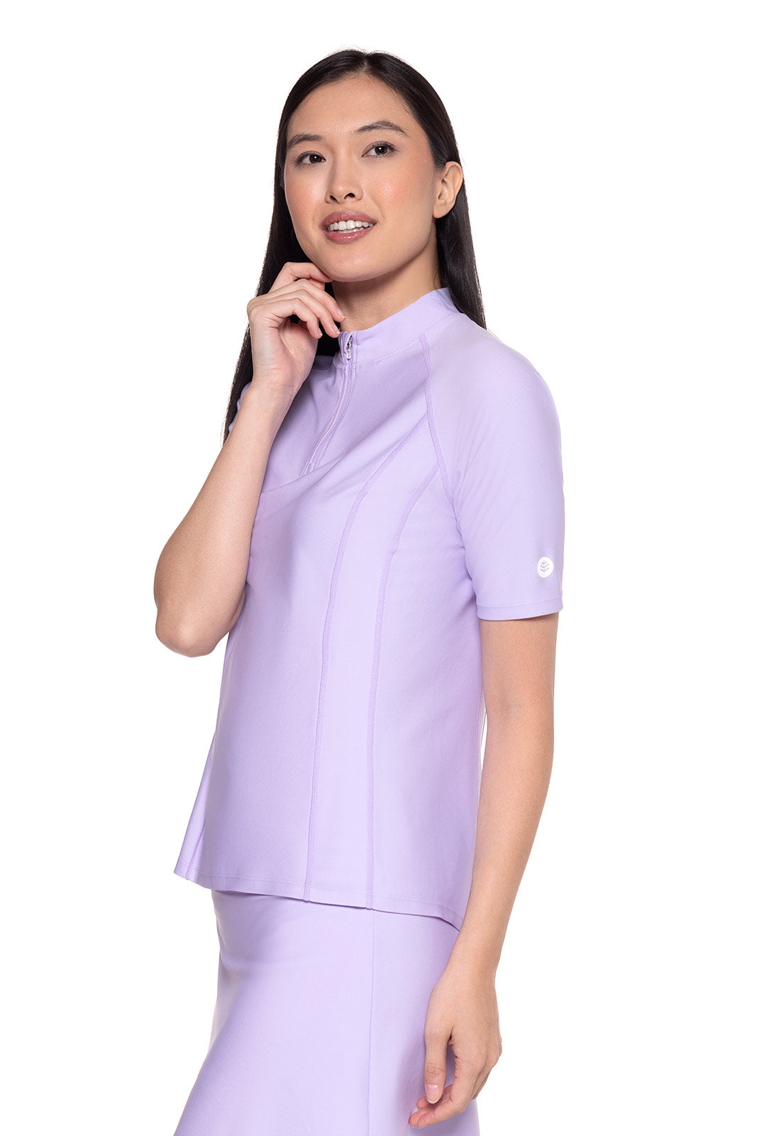 Women's Freestyle Short Sleeve Rash Guard | Lavendula