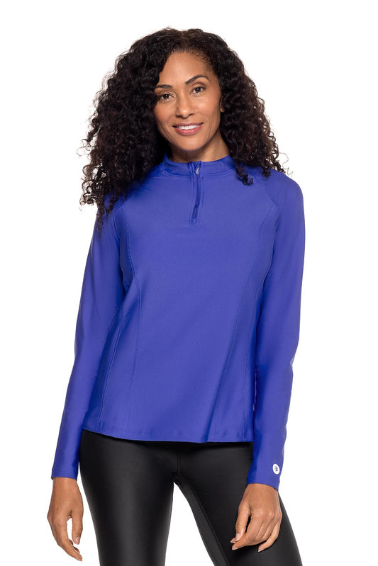 Women's Freestyle Long Sleeve Rash Guard | Baja Blue