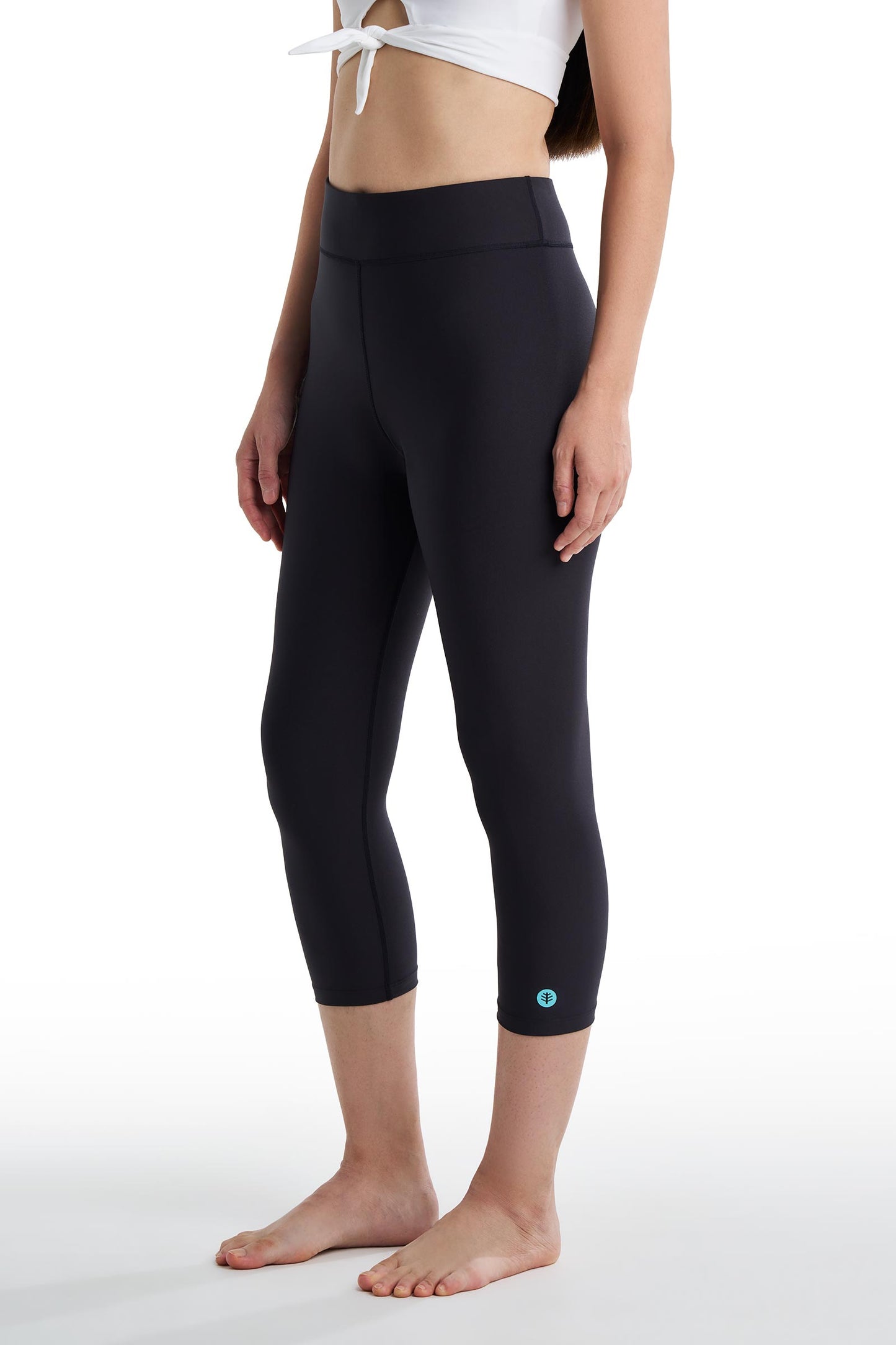 Women's Deep Water Swim Capris | Black