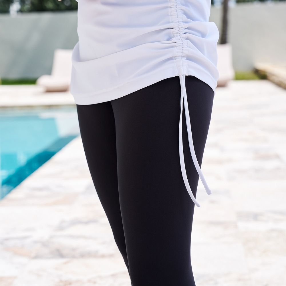 Women's Deep Water Swim Capris | Black