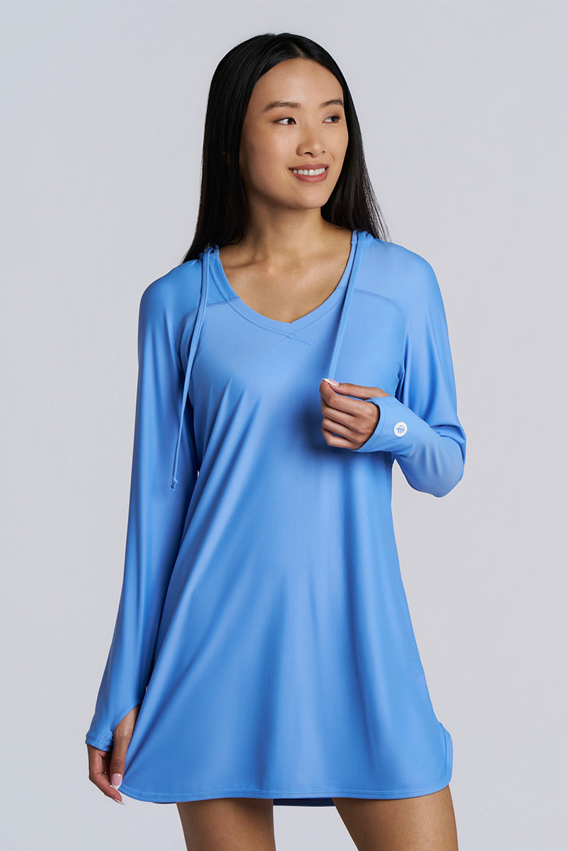 Women's Seacoast Hoodie Cover-Up Dress | Bluebell
