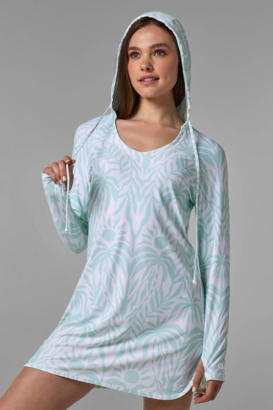 Women's Seacoast Swim Cover-Up Dress | Honeydew American Palm