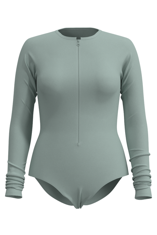 Women's Escalante Long Sleeve Swimsuit | Misty Aqua