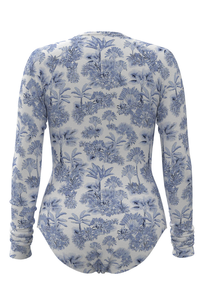 Women's Escalante Long Sleeve Swimsuit | Periwinkle Isla Bonita