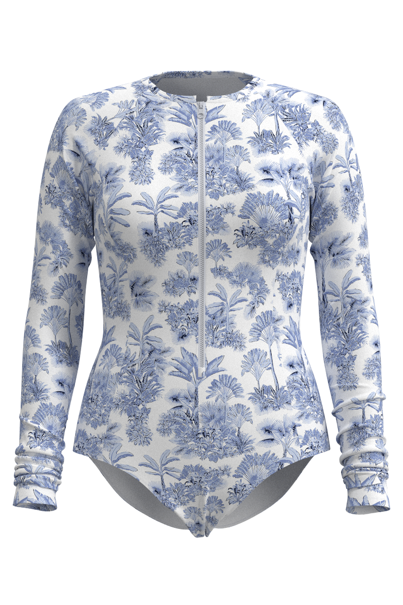 Women's Escalante Long Sleeve Swimsuit | Periwinkle Isla Bonita
