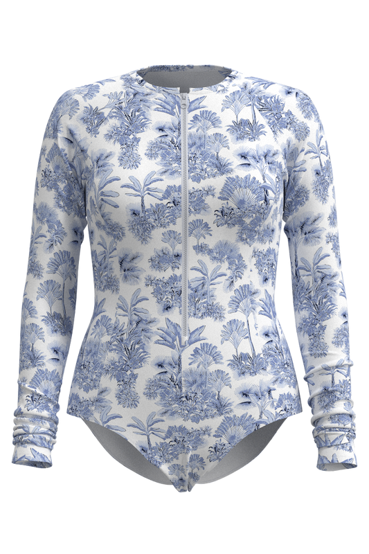 Women's Escalante Long Sleeve Swimsuit | Periwinkle Isla Bonita
