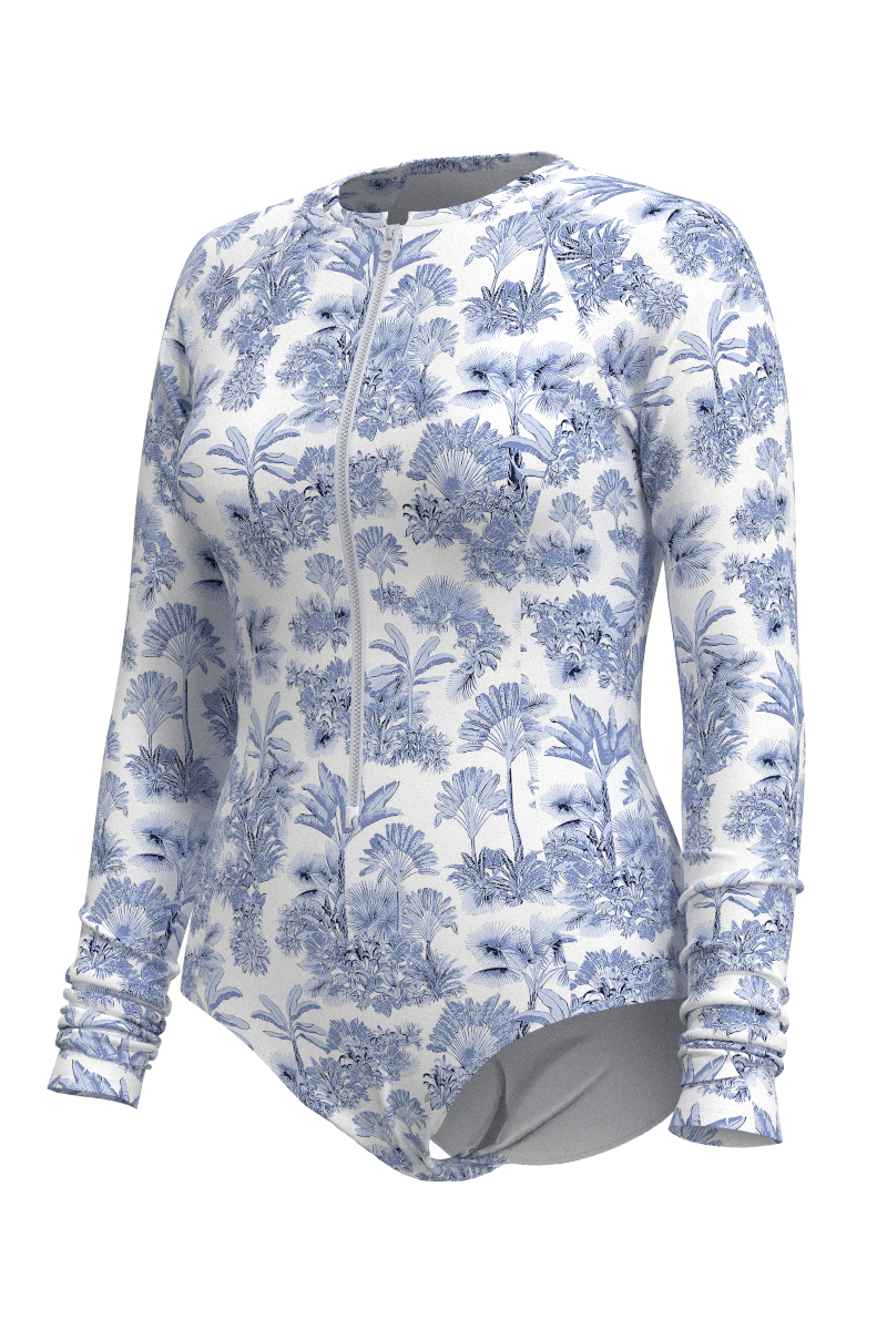 Women's Escalante Long Sleeve Swimsuit | Periwinkle Isla Bonita