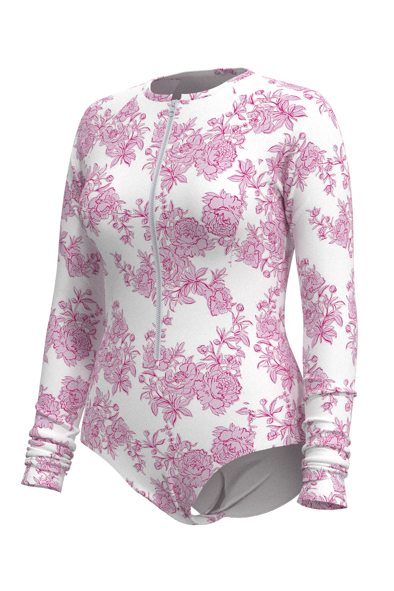Women's Escalante Long Sleeve Swimsuit | Fuchsia Bouquet