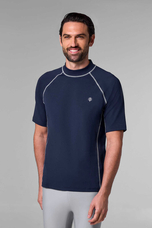 Men's Tulum Short Sleeve Surf Rash Guard | Navy