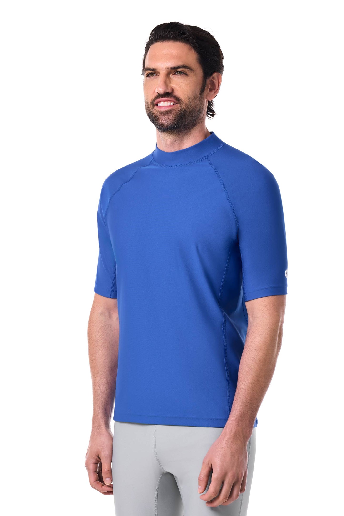 Men's Tulum Short Sleeve Surf Rash Guard | Baja Blue