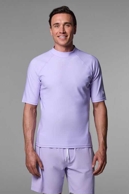 Men's Tulum Short Sleeve Surf Rash Guard | Lavendula