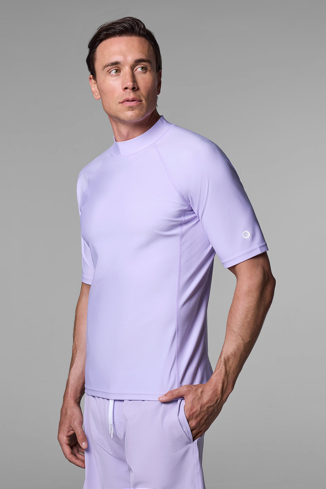 Men's Tulum Short Sleeve Surf Rash Guard | Lavendula