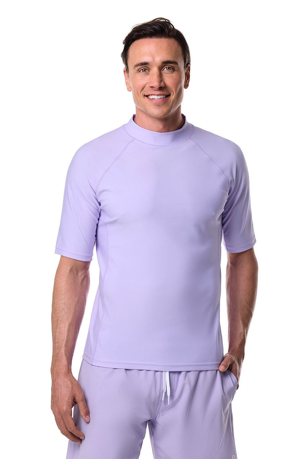 Men's Tulum Short Sleeve Surf Rash Guard | Lavendula