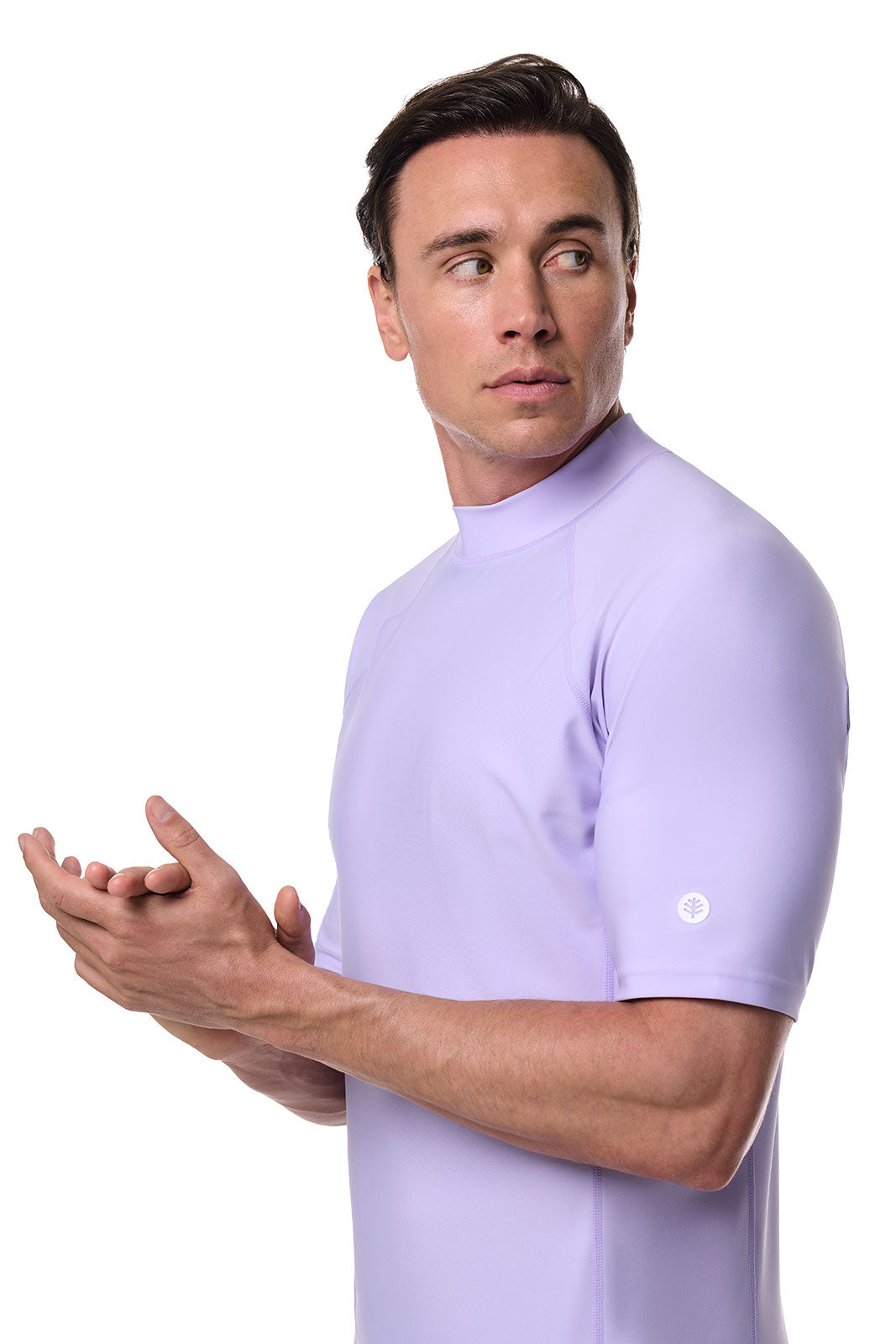 Men's Tulum Short Sleeve Surf Rash Guard | Lavendula