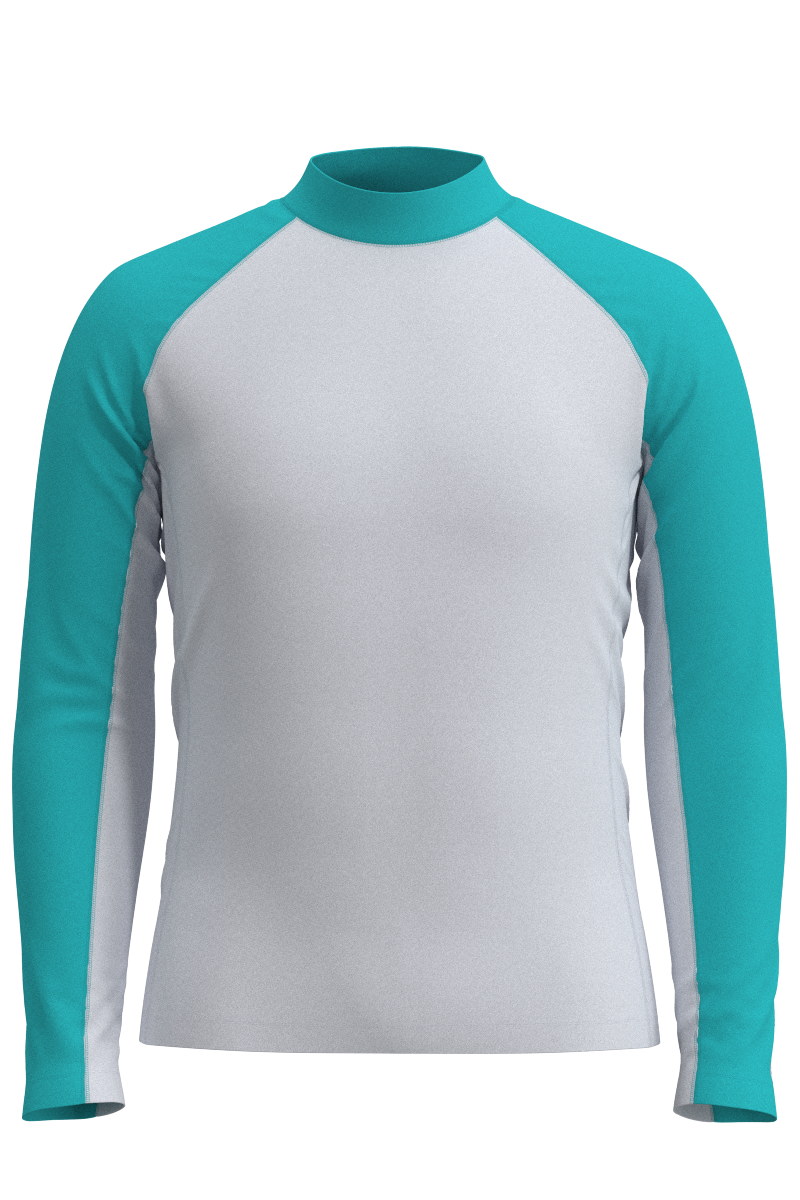 Men's Tulum Long Sleeve Surf Rash Guard | Coolibar Blue