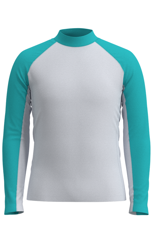 Men's Tulum Long Sleeve Surf Rash Guard | Coolibar Blue