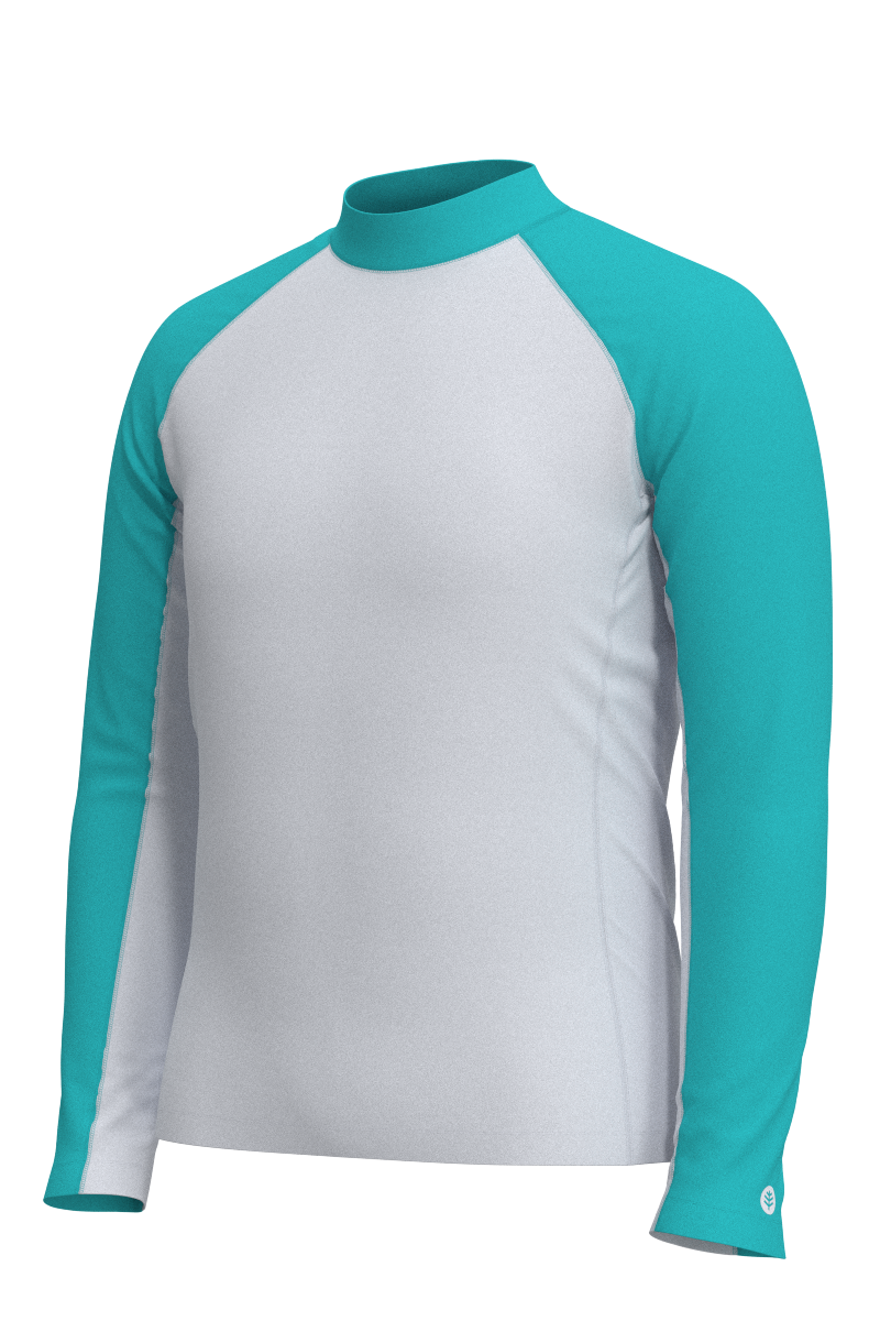 Men's Tulum Long Sleeve Surf Rash Guard | Coolibar Blue