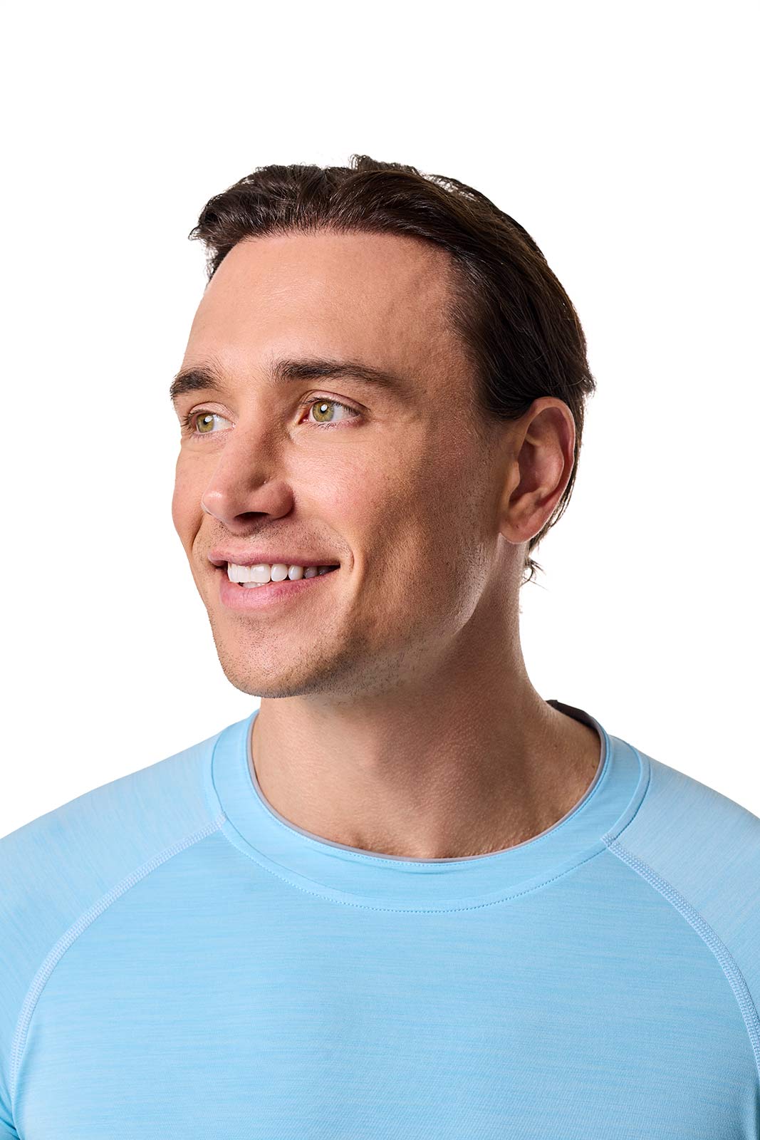 Men's Ultimate Short Sleeve Rash Guard | Arctic Blue Line Texture