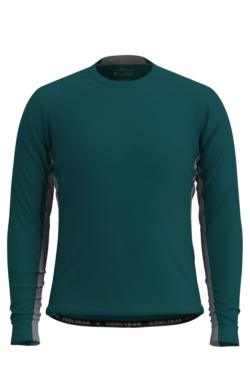 Men's Ultimate Long Sleeve Rash Guard | Transformative Teal Line